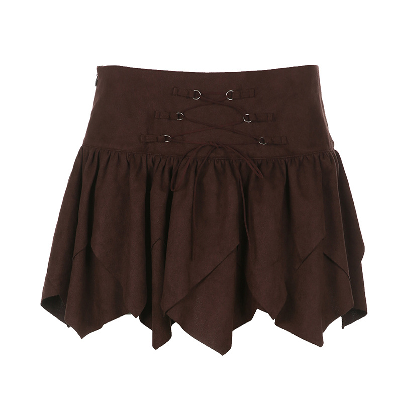 Women's Irregular Lace-up Waist Skirt Image 10