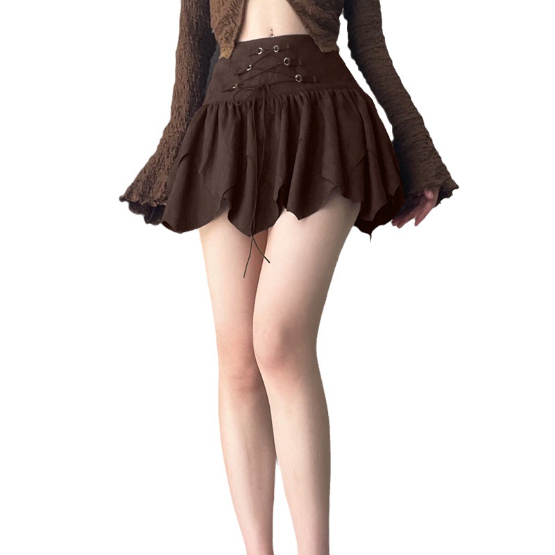 Women's Irregular Lace-up Waist Skirt Image 2