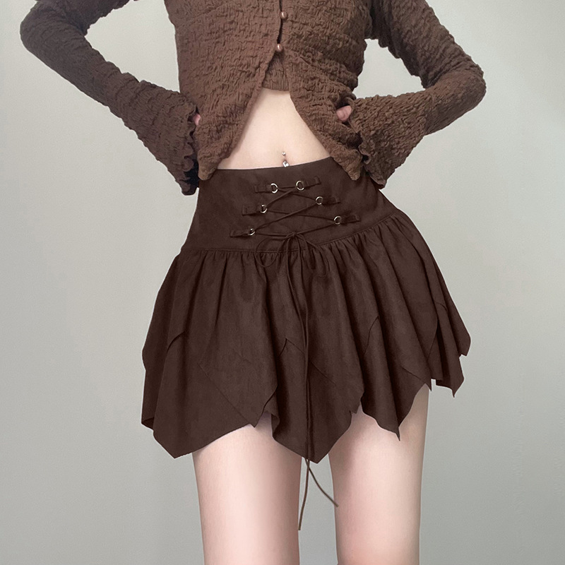 Women's Irregular Lace-up Waist Skirt Image 4