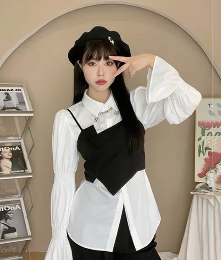 Irregular Black Camisole