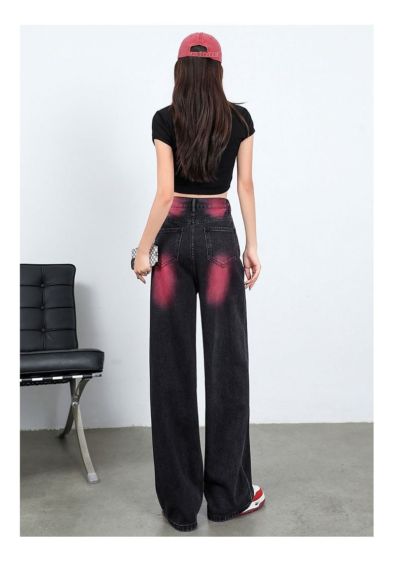 Retro High Waist Slimming Jeans Image 5
