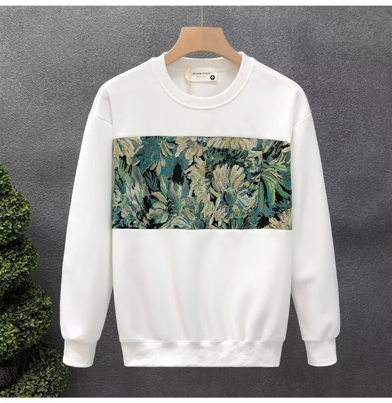 Crew Neck Pullover Sweatshirt Fashion