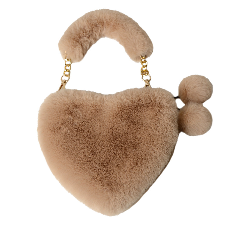 Heart-shaped Plush Handbag Image 5