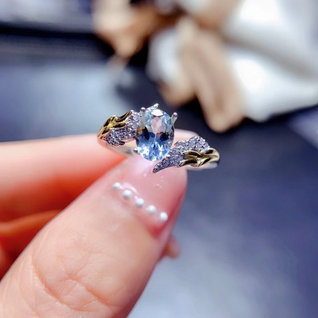 Aquamarine Ring Side View