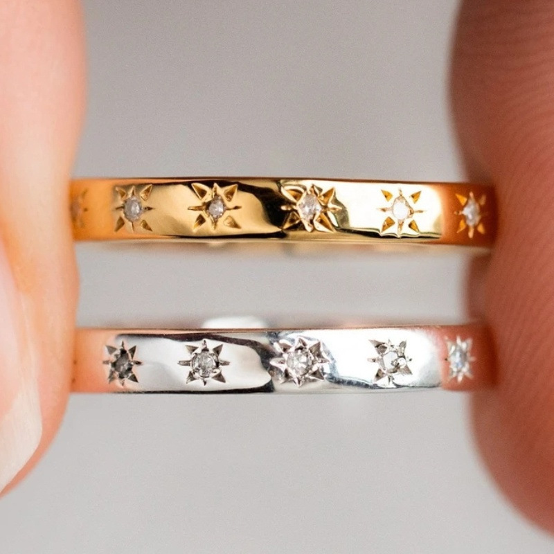 Stylish Alloy Ring in Gold