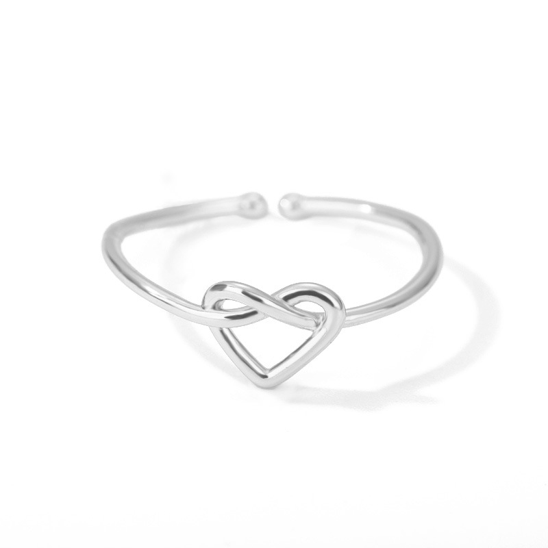 Stainless Steel Plated 18K Gold Love Heart-shaped Ring