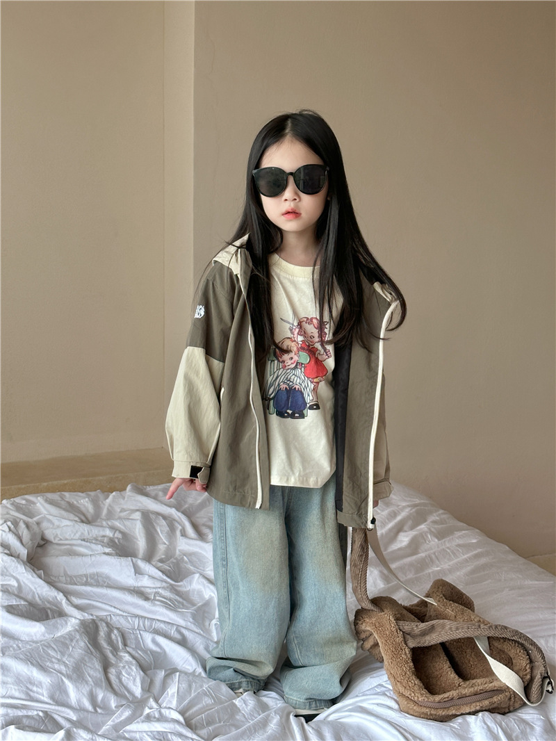 Korean Style Children's Zipper Jacket Image 11