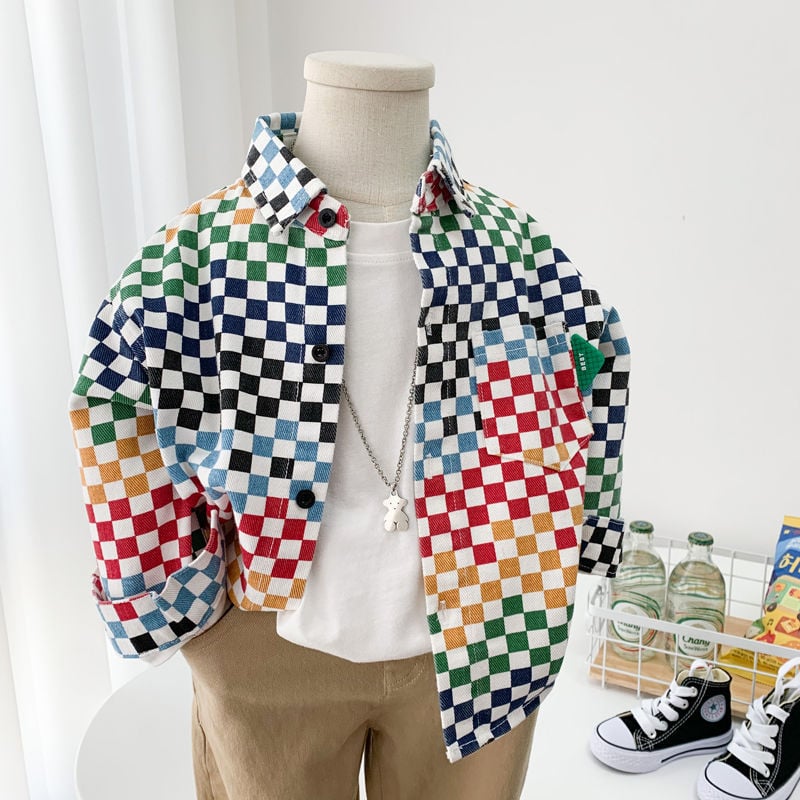 Children's Korean-style Mosaic Casual Jacket 2