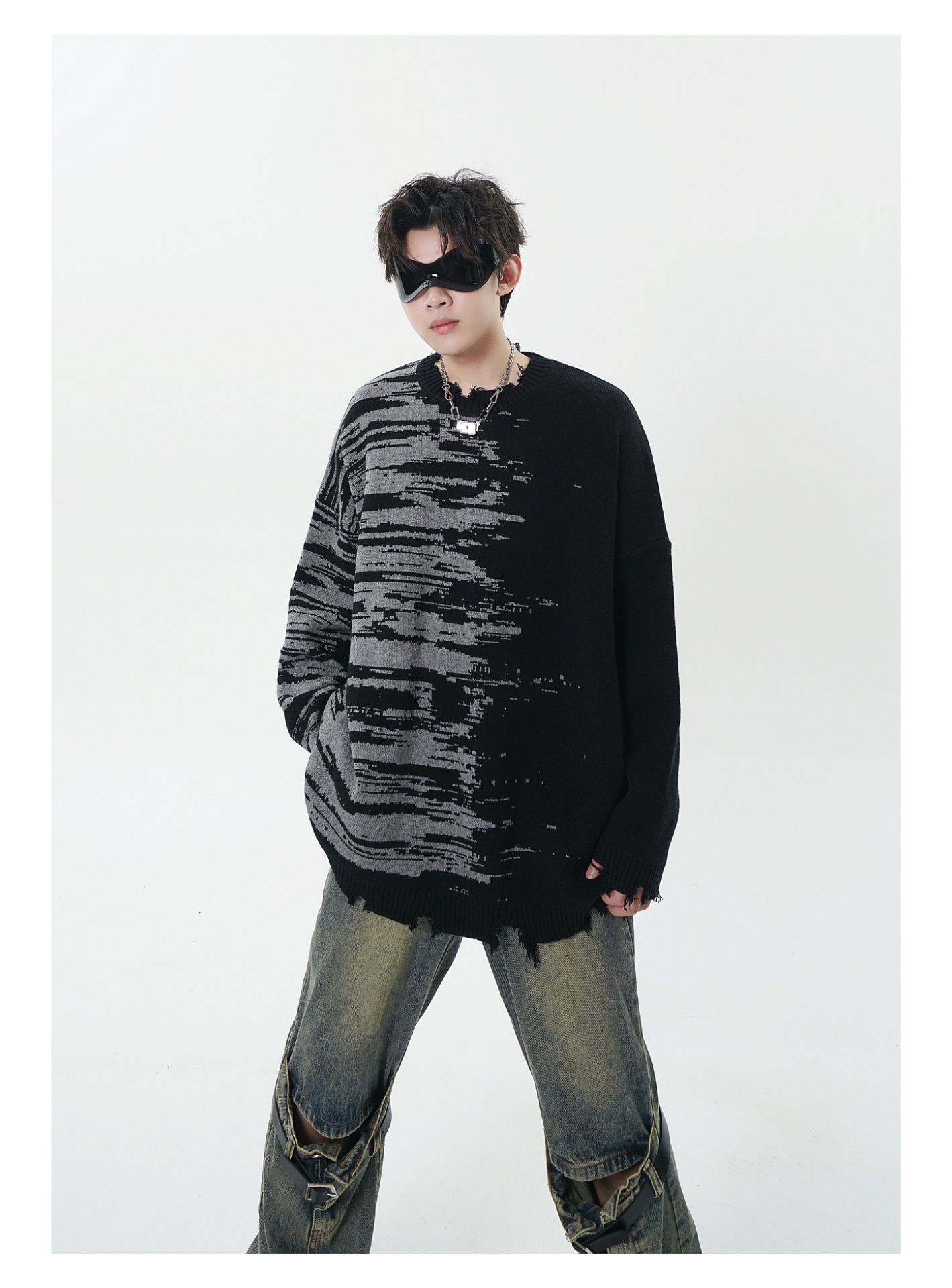 Zebra Pattern Sweater Image 6