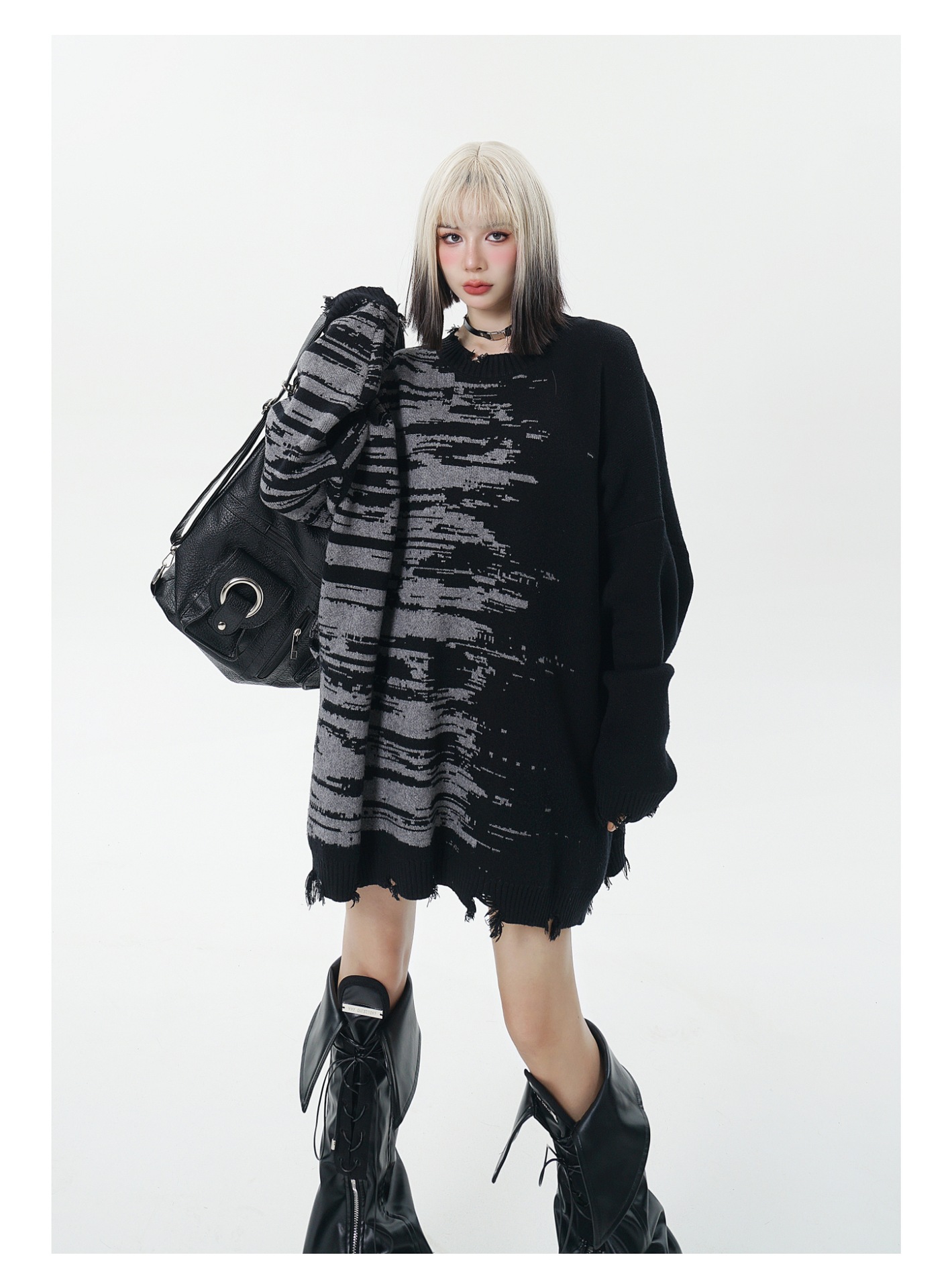 Zebra Pattern Sweater Image 7