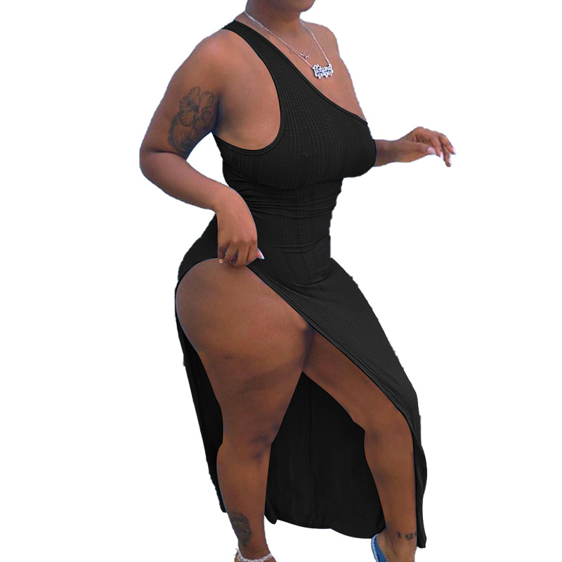 Women's Irregular Slit Dress Details