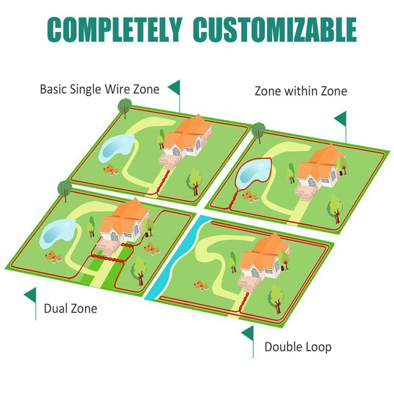 Pet electronic fence system with dual functions