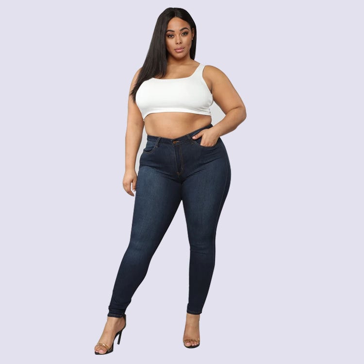 Denim Pencil Pants in Action