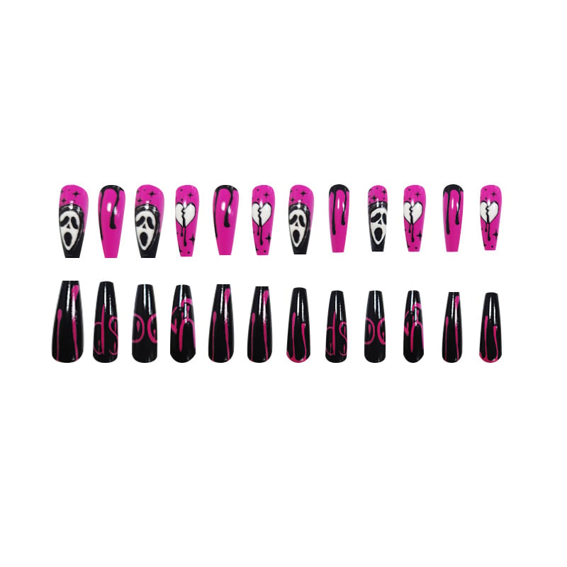 Halloween Ghost Face Blood Drops Nail Sticker 3