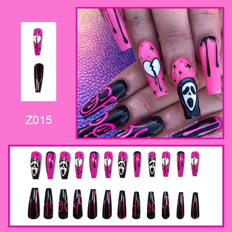 Halloween Ghost Face Blood Drops Nail Sticker 2