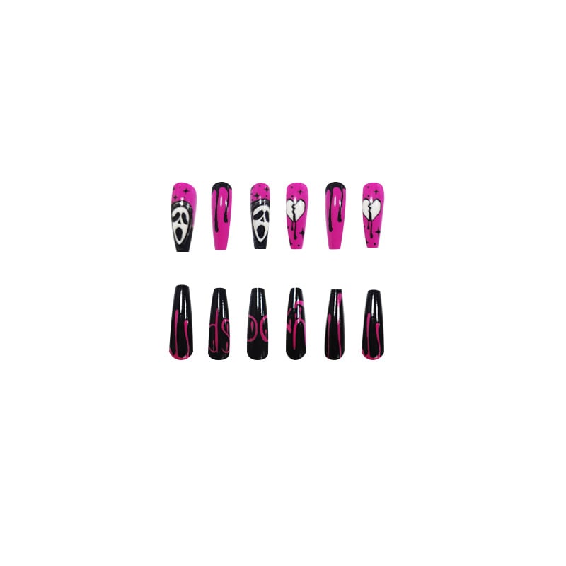 Halloween Ghost Face Blood Drops Nail Sticker 5
