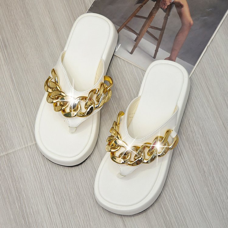 Chain Slippers Summer Fashion Thong Sandals