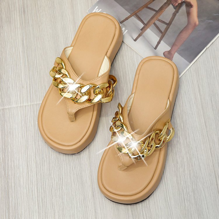 Chain Slippers Summer Fashion Thong Sandals