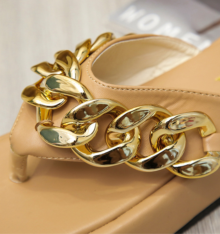 Chain Slippers Summer Fashion Thong Sandals