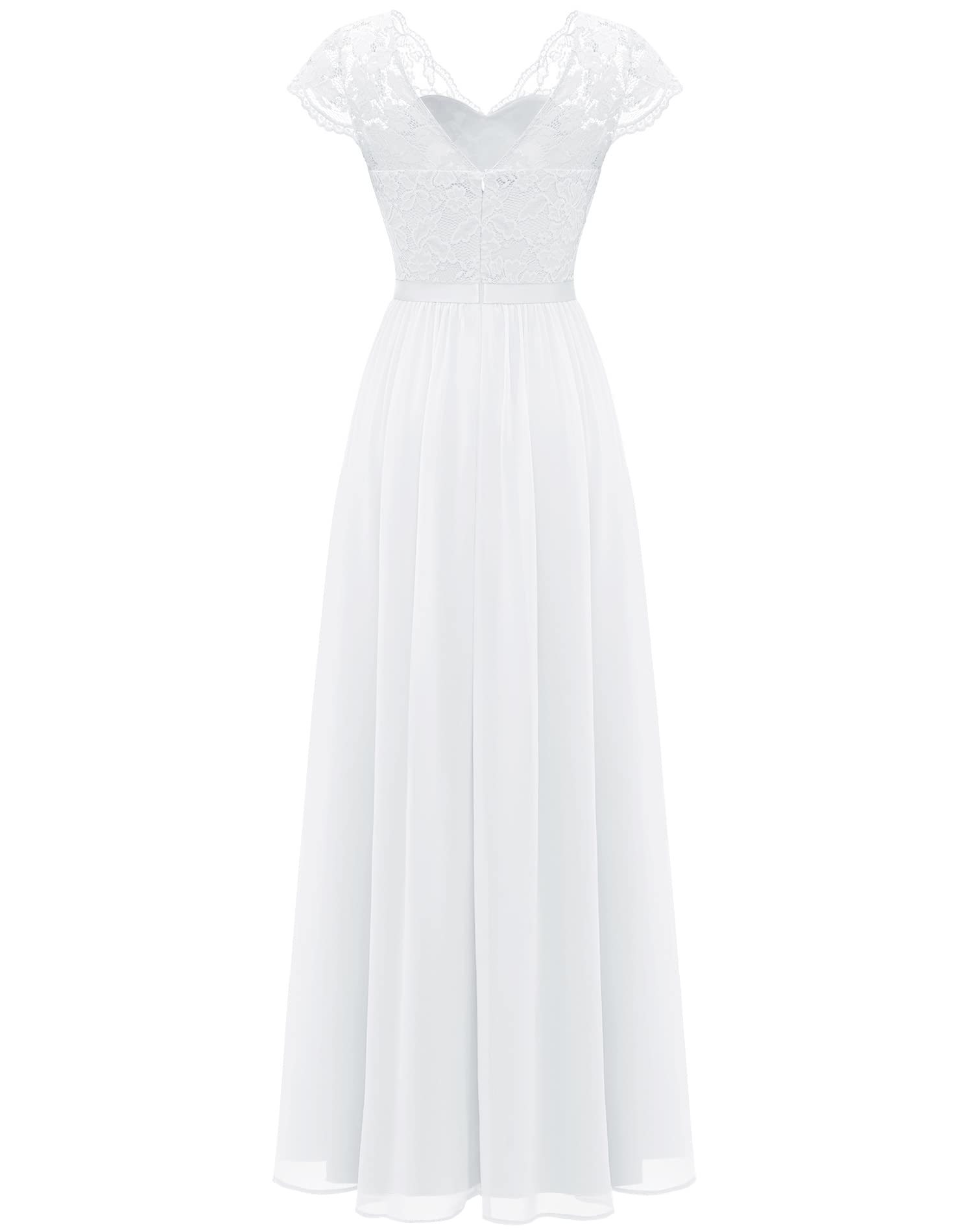 Lace Edge Chiffon Patchwork Long Dress