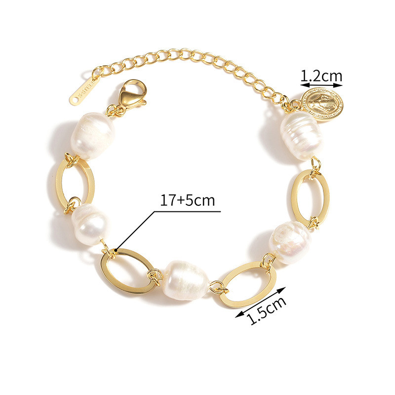 Cold 14K Gold Baroque Pearl Bracelet