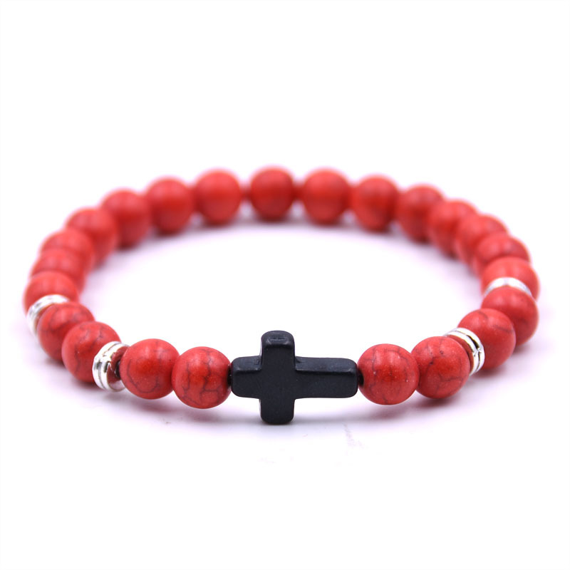 Stone Black Cross Bracelet - Image 5