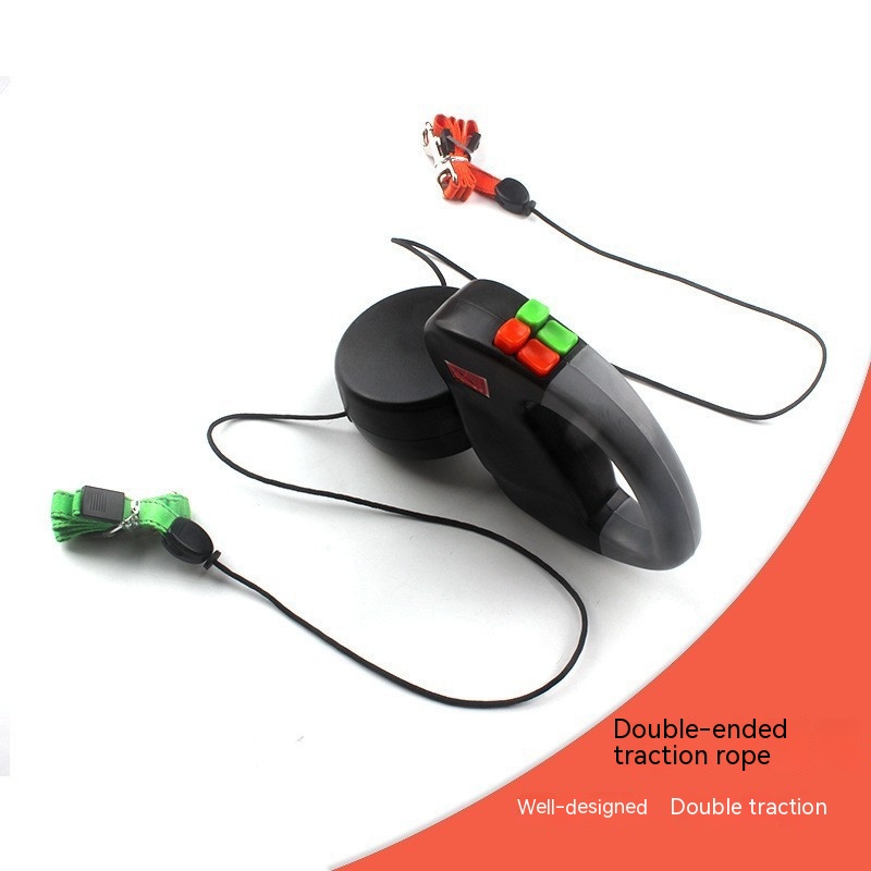 Double-headed retractable pet leash 2