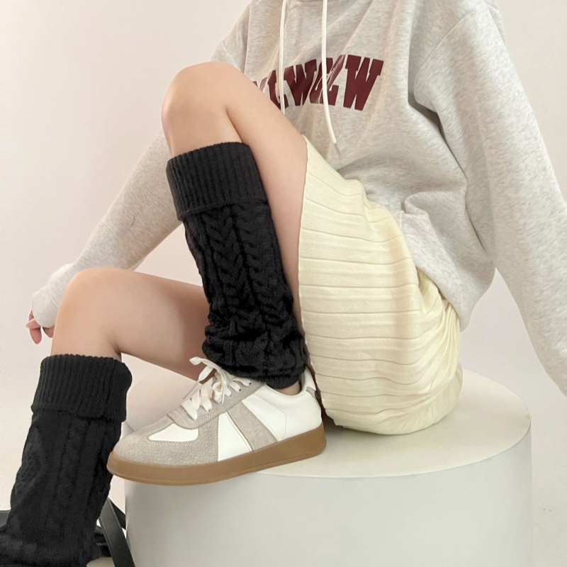 Heart ROMBUS Twist Flanging Socks - Oats