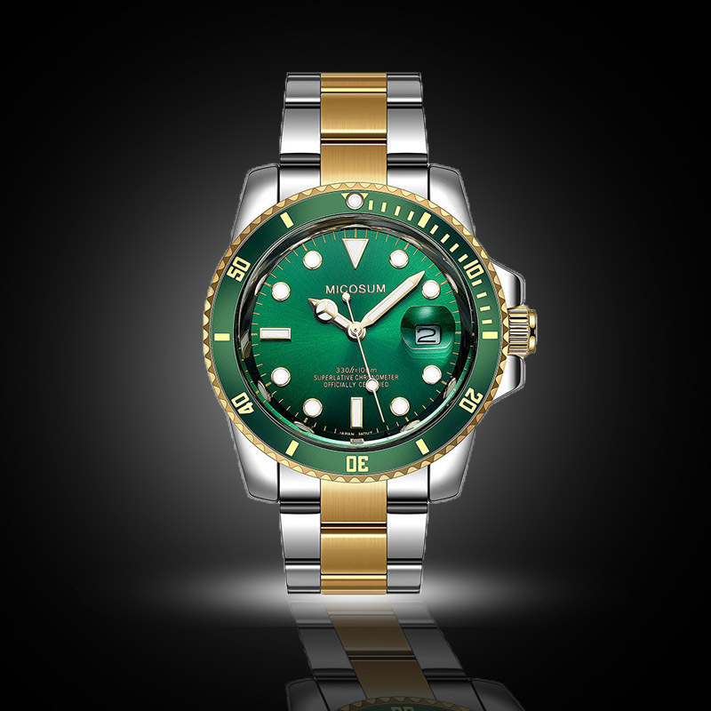 Men's Business Calendar Stainless Steel Watch - Lifestyle Image