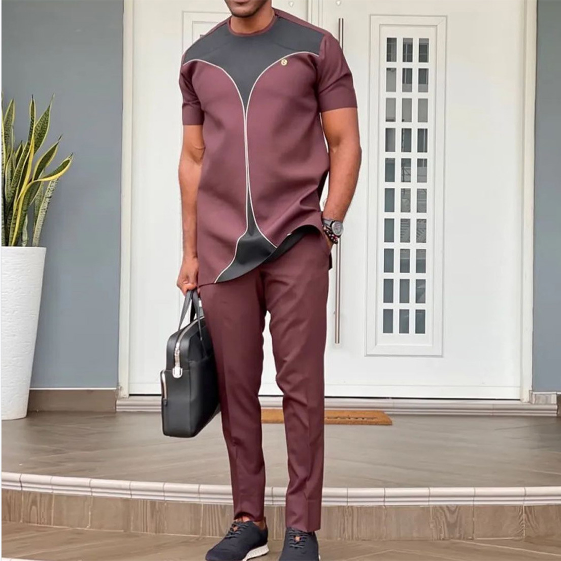 Atmospheric Fashion Black African Style Men's Suit - Image 2