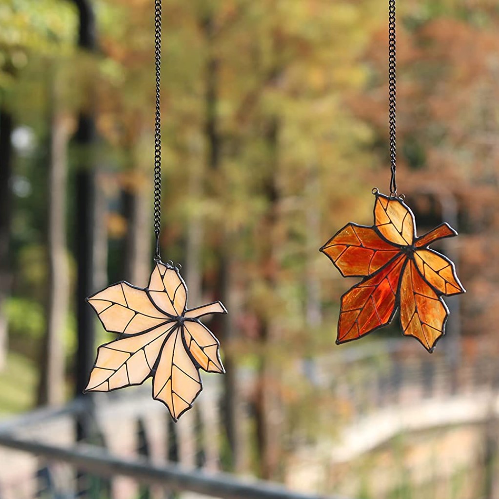 Orange Maple Leaf Decoration