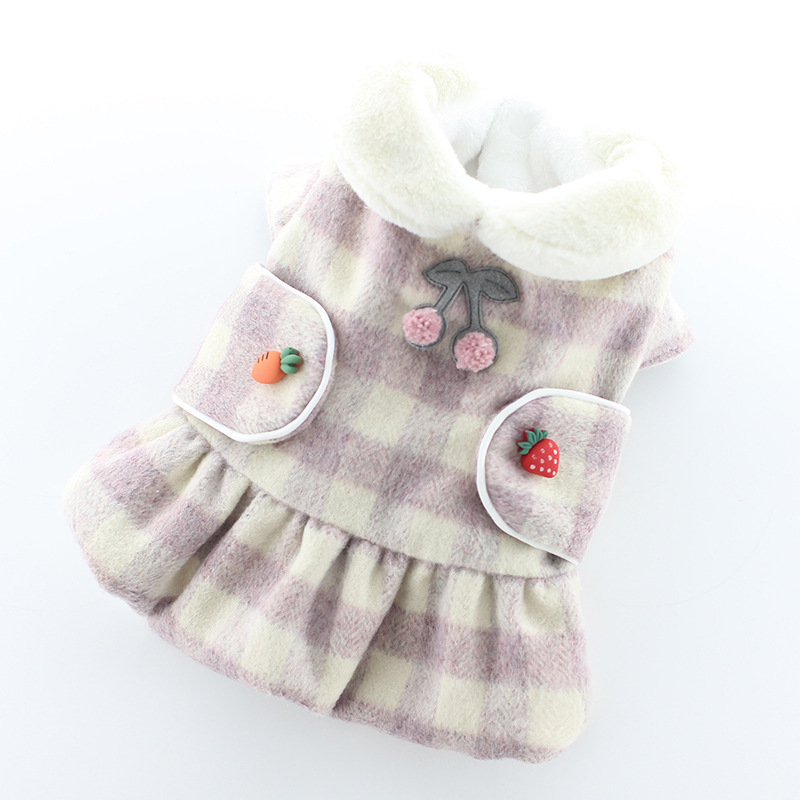 Plaid Skirt Pet Dog Clothes 1