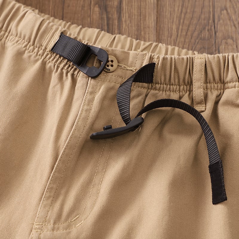 Men's Trousers Cotton Buckle Overalls Retro Pants
