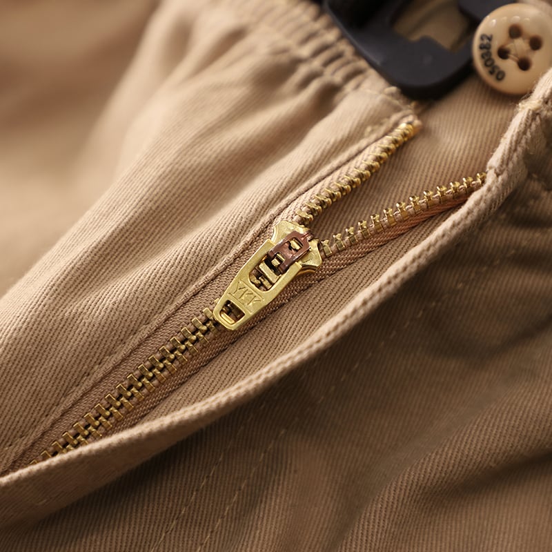 Men's Trousers Cotton Buckle Overalls Retro Pants