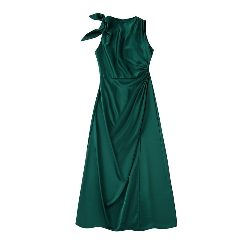 Pleated Decoration Dress