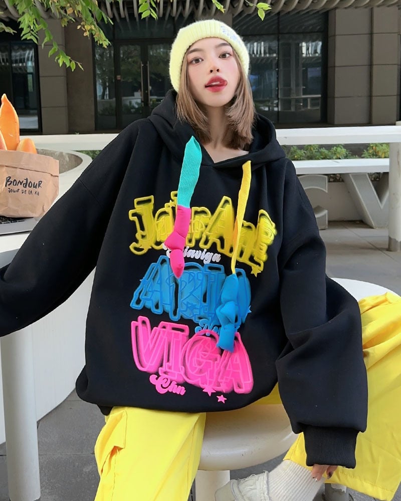 Velvet Padded Hooded Sweatshirt - Image 4