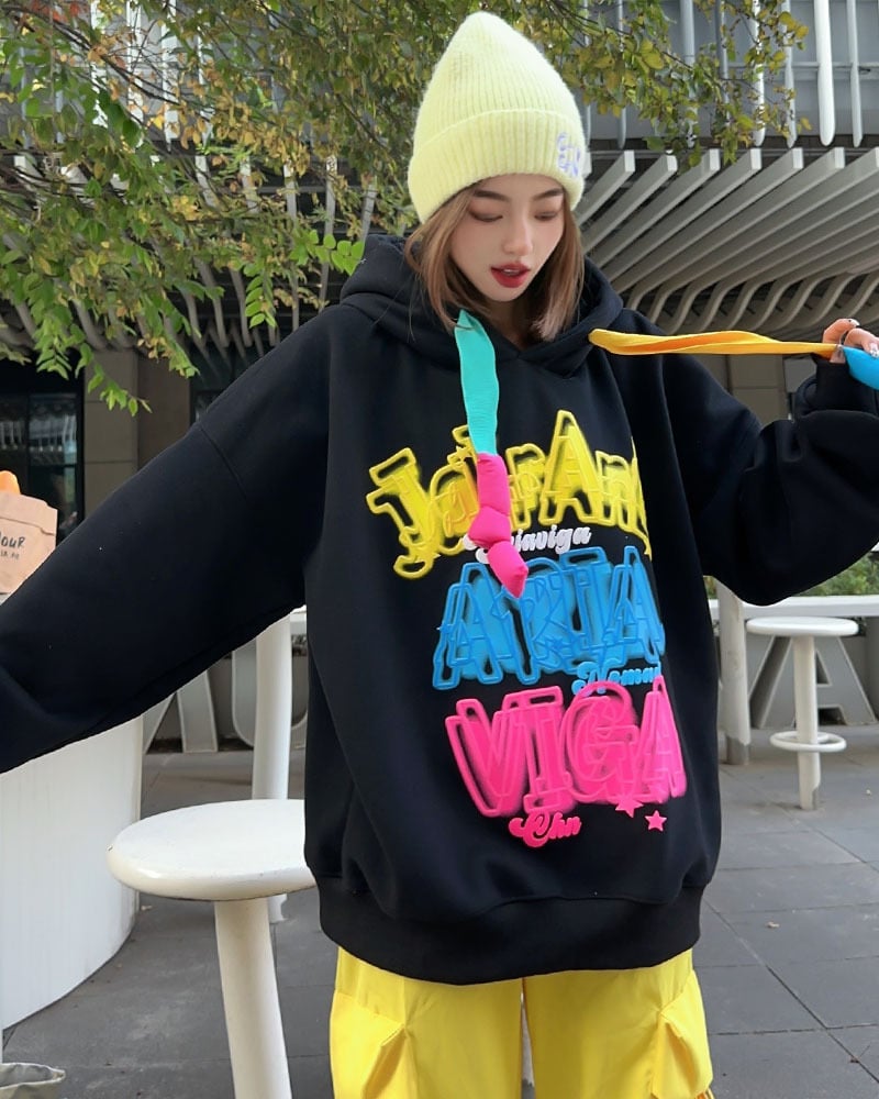 Velvet Padded Hooded Sweatshirt - Image 3