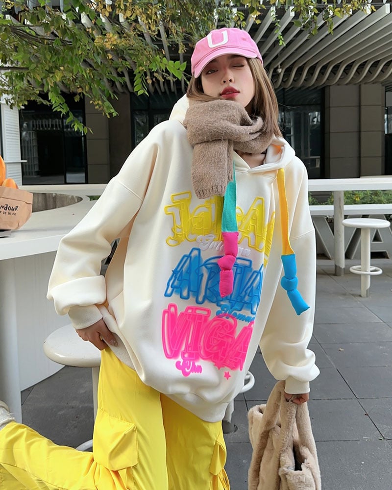 Velvet Padded Hooded Sweatshirt - Image 9