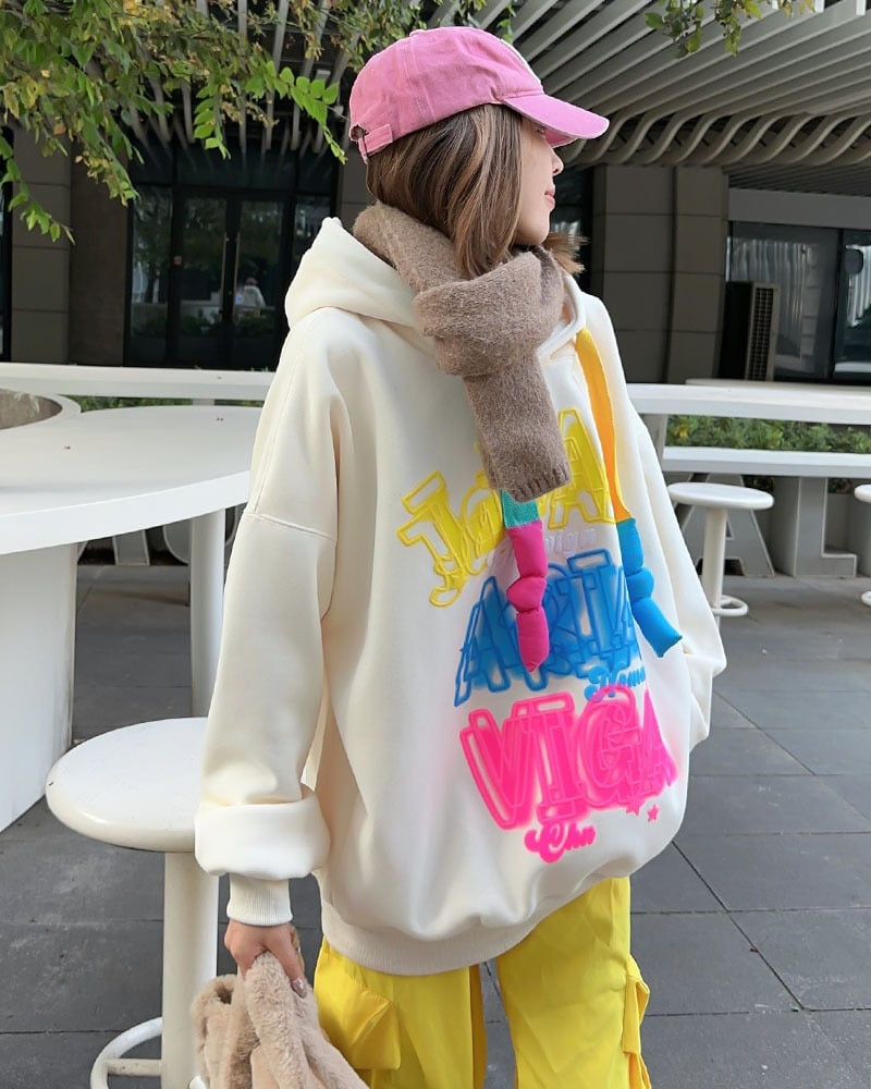 Velvet Padded Hooded Sweatshirt - Image 7