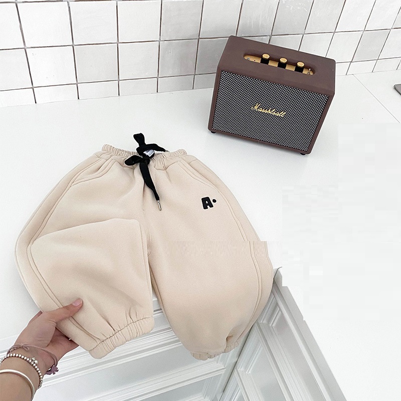 Children's Fashion Plush Sweatpants in Various Colors