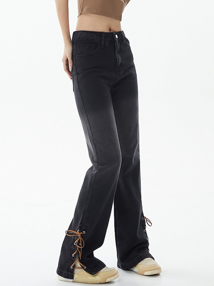 High Waist Slim Mopping Pants Image 7