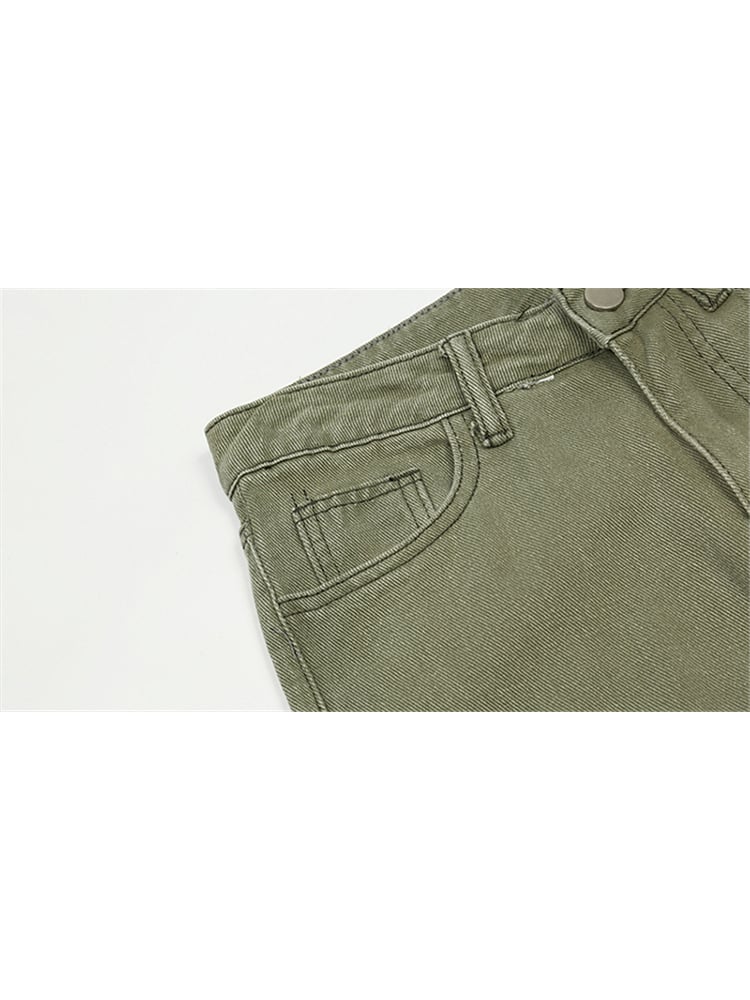 High Waist Slim Mopping Pants Image 2