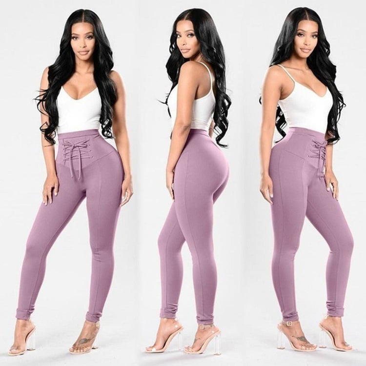 Purple Cotton Trousers