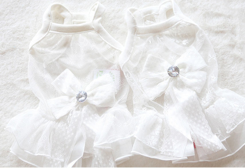 Summer Small Pet Wedding Dress Image 4