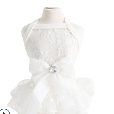 Summer Small Pet Wedding Dress Image 2