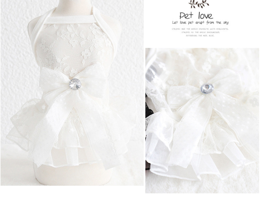 Summer Small Pet Wedding Dress Image 7