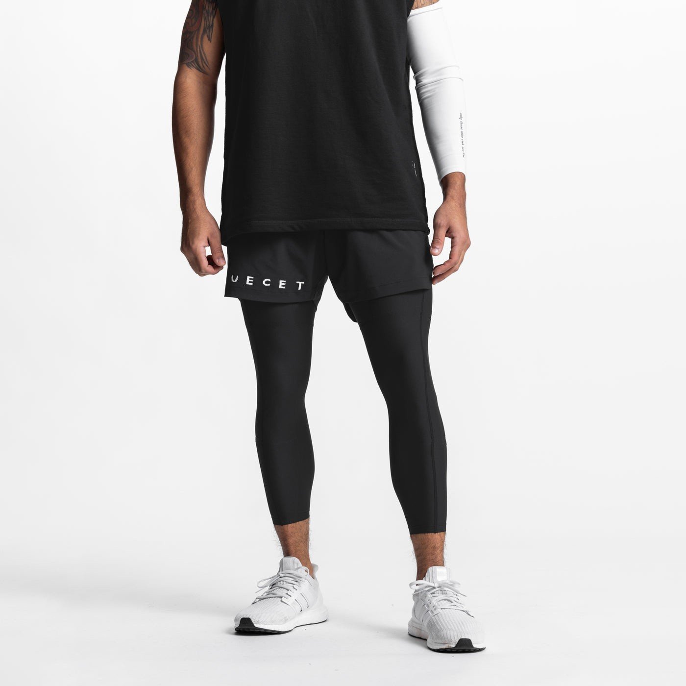 Pantalones cortos deportivos de verano para fitness - Negro