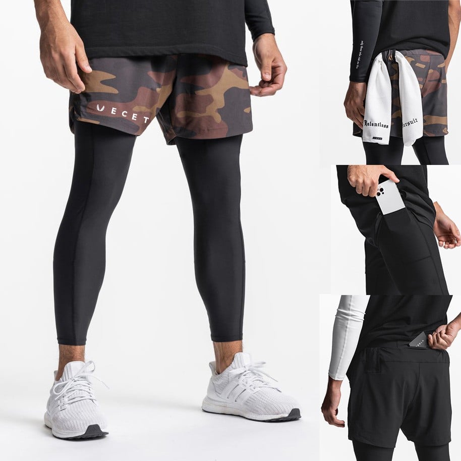 Pantalones cortos deportivos de verano para fitness - Detalle