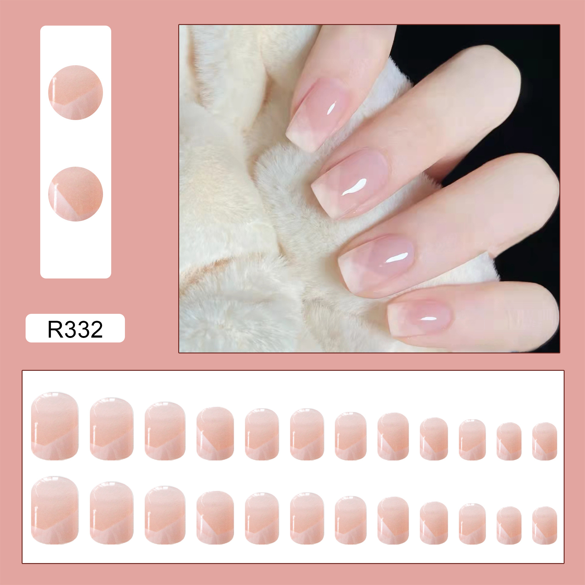Wearable Mesh Oblique French Style Nail Stick 3