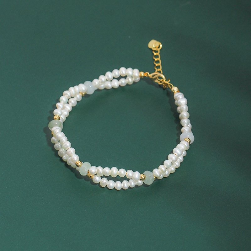 Woven Handmade Freshwater Pearl Bracelet Image 1